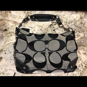 Coach purse black and gray